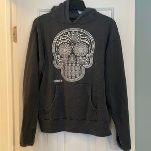 Obey glow in the dark skull hoody